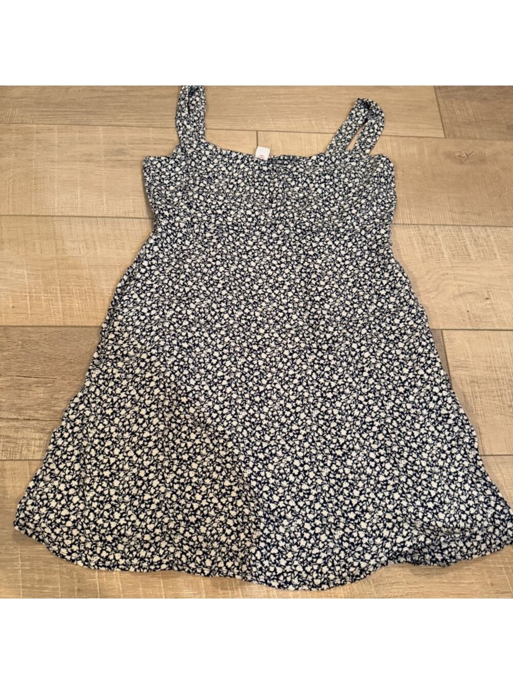 Womens Navy Blue Floral Small Petite Sleeveless Dress Old Navy